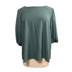 W5 Textured Green Blouse